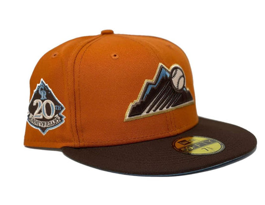 COLORADO ROCKIES 20TH ANNIVERSARY "SUNSET DRIP COLLECTION" ICY BRIM NEW ERA FITTED HAT