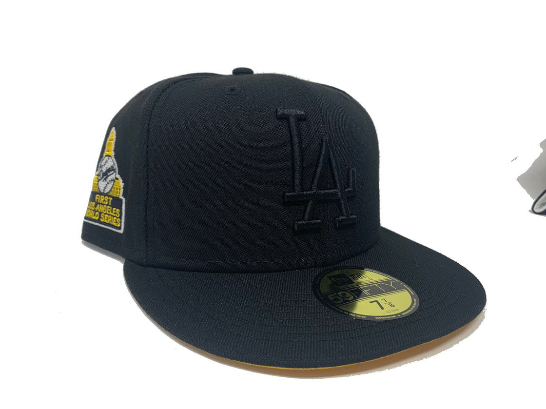 Black Los Angeles Dodgers First World Series Custom New era fitted