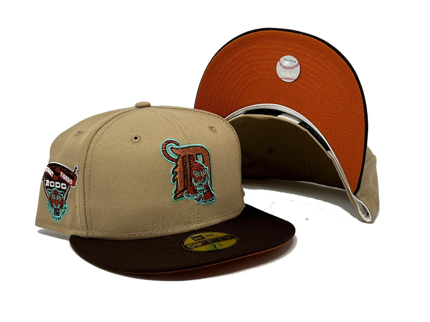 Detroit Tigers2000 All Star Game "Dirty Autumn Collection" Flight Orange Brim New Era Fitted Hat