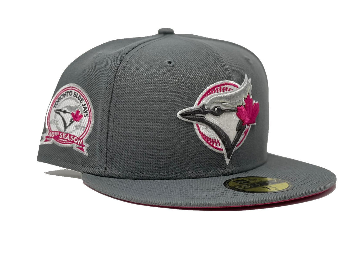 Gray Toronto Blue Jays 40th Season Custom 59fifty New Era Fitted Hat