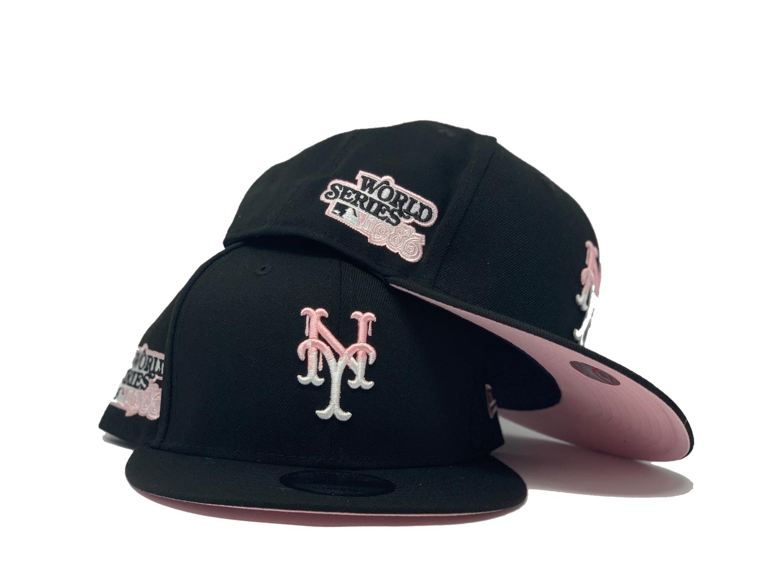 New Era New York Mets World Series 1986 Black Throwback Edition 59Fifty  Fitted Cap, EXCLUSIVE HATS, CAPS