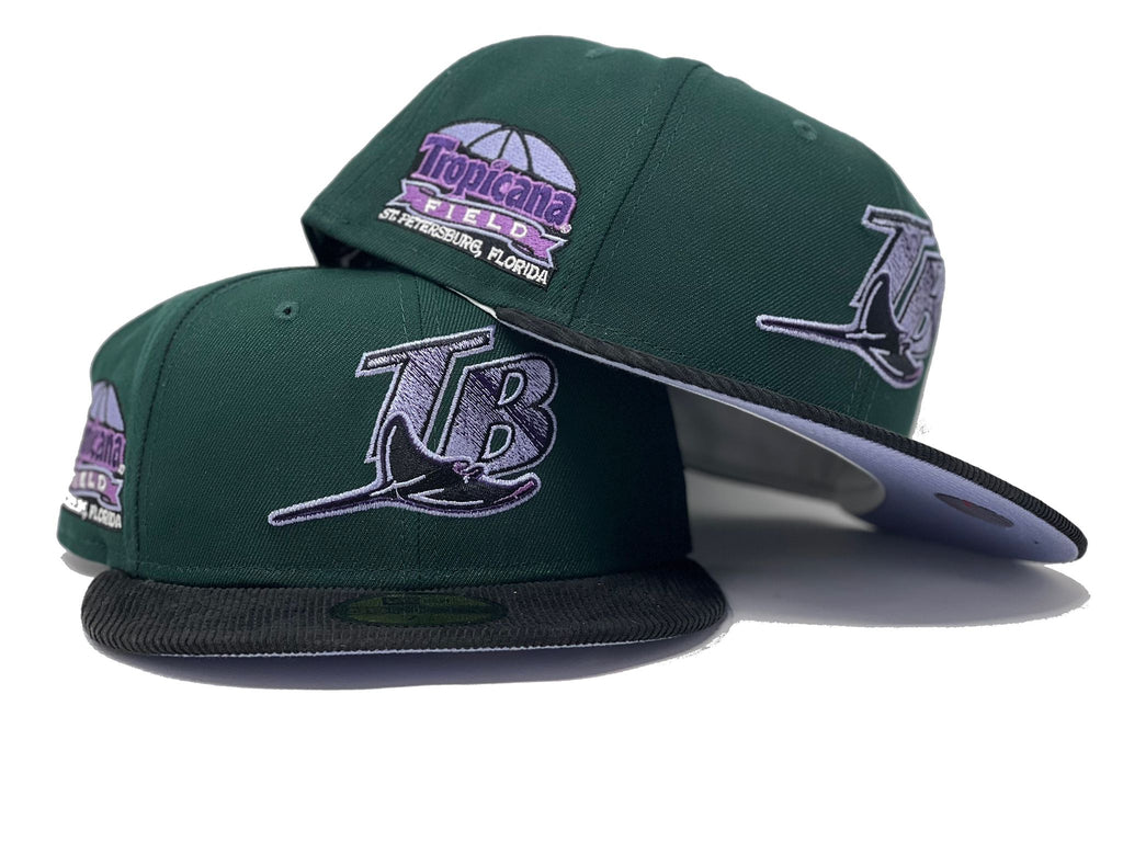 TAMPA BAY RAYS TROPICANA FIELD CORD VISOR LIGHT PURPLE BRIM NEW ERA FITTED HAT