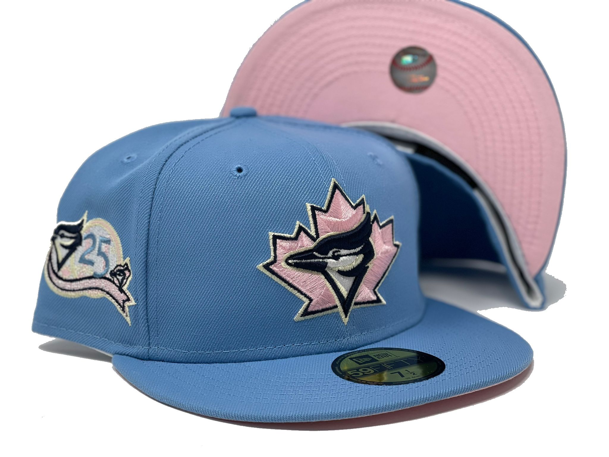 New Era Toronto Blue Jays Black/Pink 25th Anniversary Passion 59FIFTY Fitted  Hat