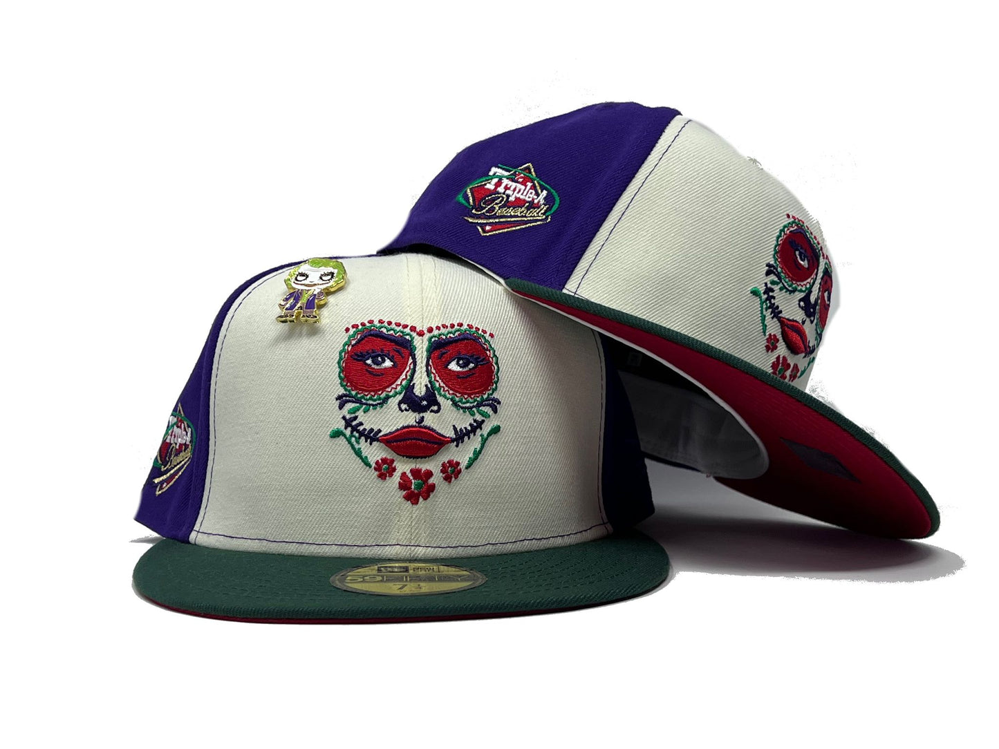 LOS ANGELES LLORONAS TRIPLE A LEAGUE "VILLAIN PACK" RED BRIM NEW ERA FITTED HAT