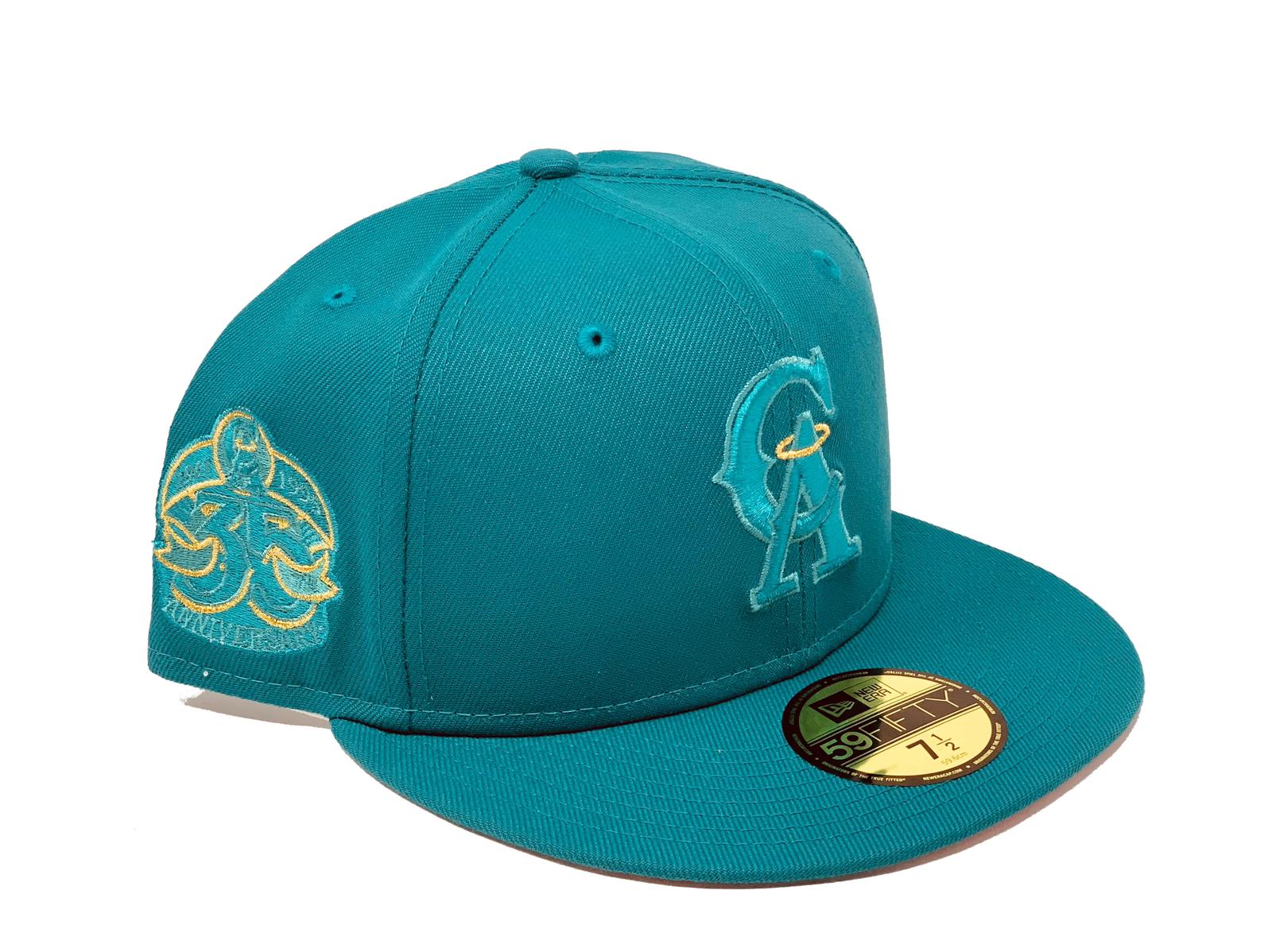 California Angels 35TH Anniversary New Era 59Fifty Fitted Hat (TEAL BR –  ECAPCITY