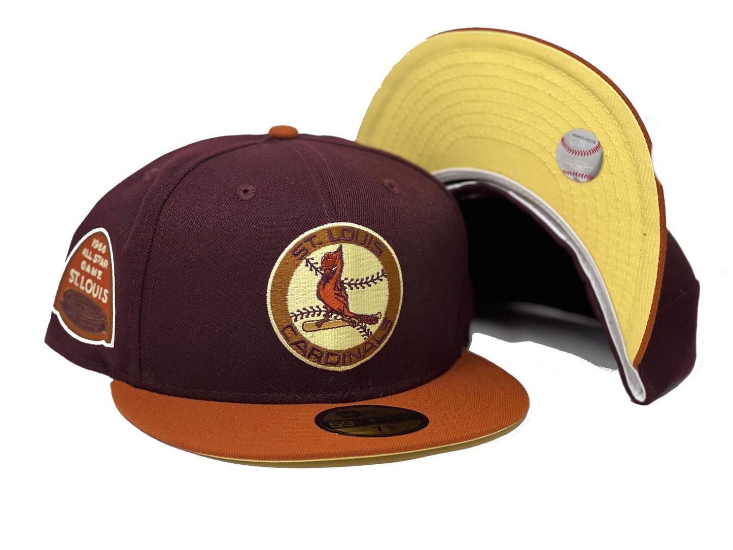 St. Louis Cardinals 1966 All Star Game Soft Yellow Brim New Era Fitted Hat