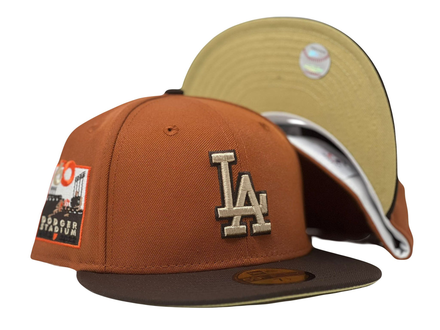 Los Angeles Dodgers 60th Anniversary Vegas Gold Brim Era Fitted Hat