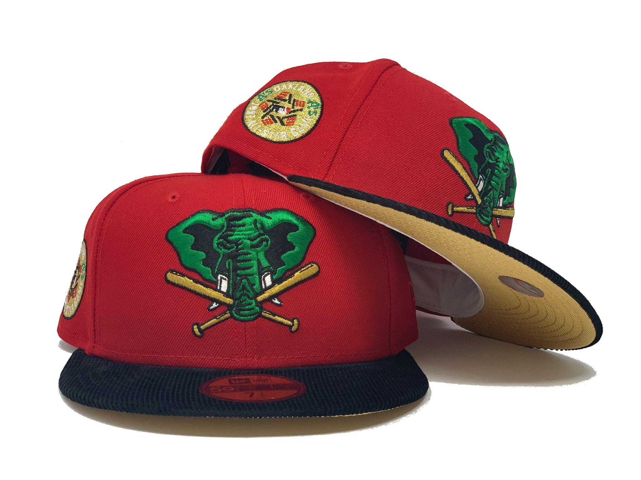Oakland Athletics 1987 All Star Game New Era 59FIFTY Fitted Hat (Navy Cardinal Khaki Under BRIM) 7 1/8