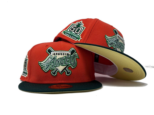 Anaheim Angeles 50th Anniversary "Pumpkin Collection" New Era Fitted Hat