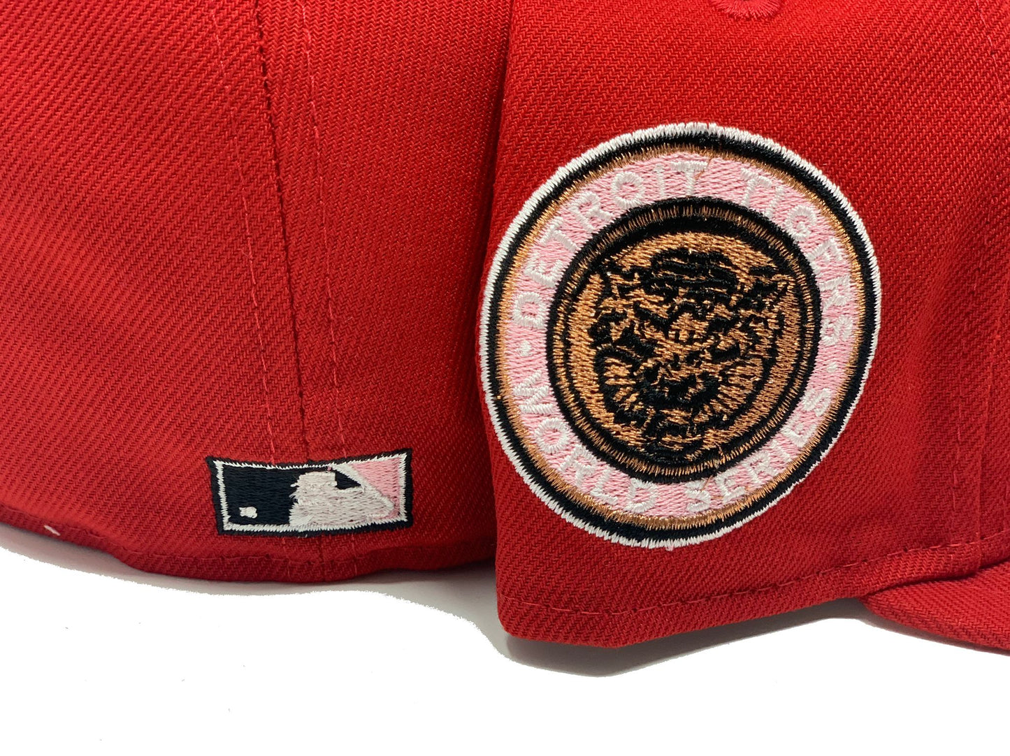 DETROIT TIGERS 1968 WORLD SERIES " STRAWBERRY REFRESHER" RED PINK BRIM NEW ERA FITTED HAT