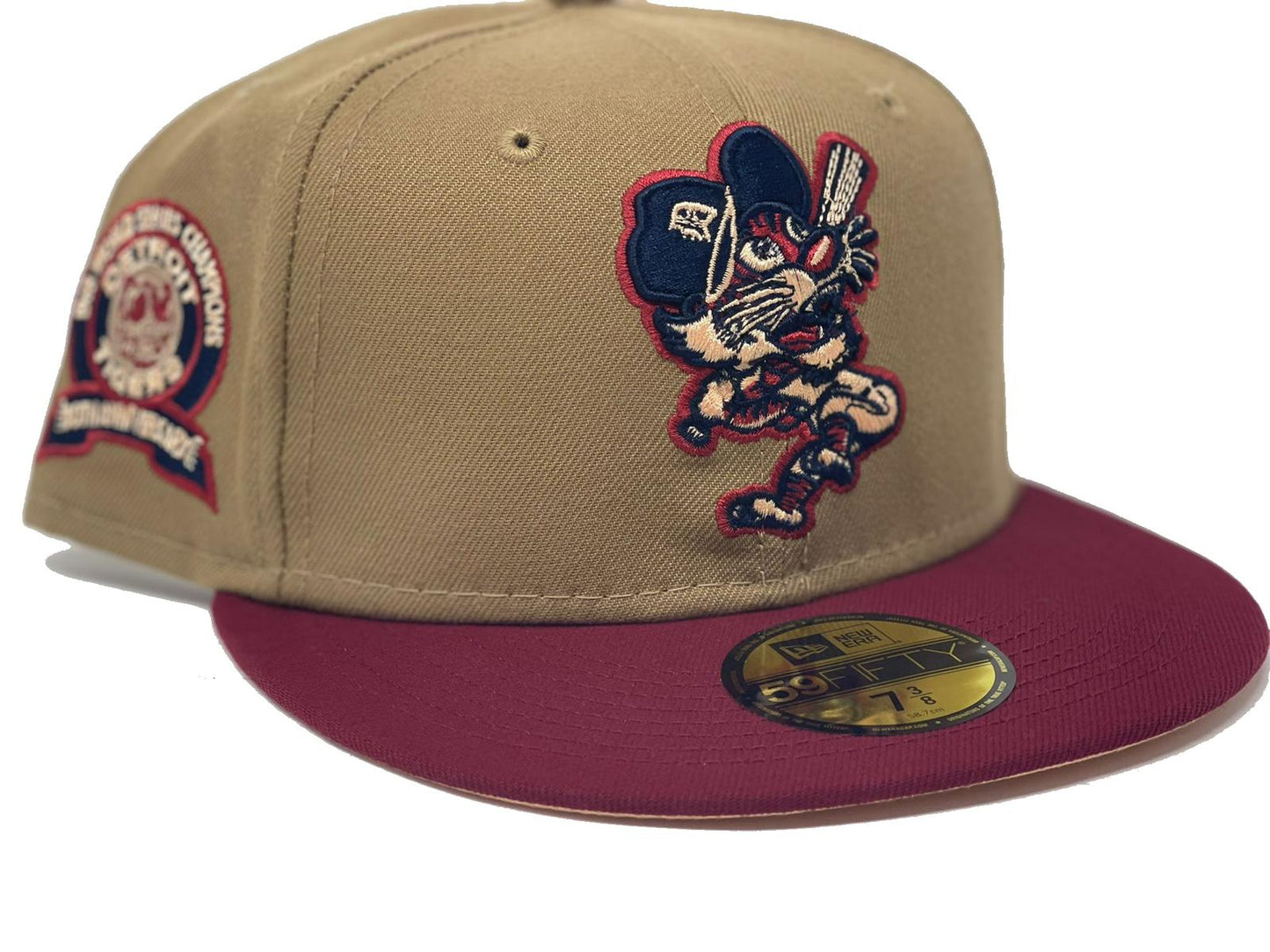 DETROIT TIGERS 1968 WORLD SERIES CHAMPIONS "ART CANVAS COLLECTION" PEACH BRIM NEW ERA FITTED HAT