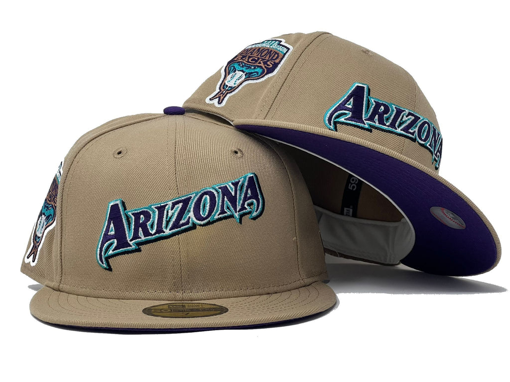 ARIZONA DIAMONDBACKS 1998 INAUGURAL SEASON CAMEL PURPLE BRIM NEW ERA FITTED HAT