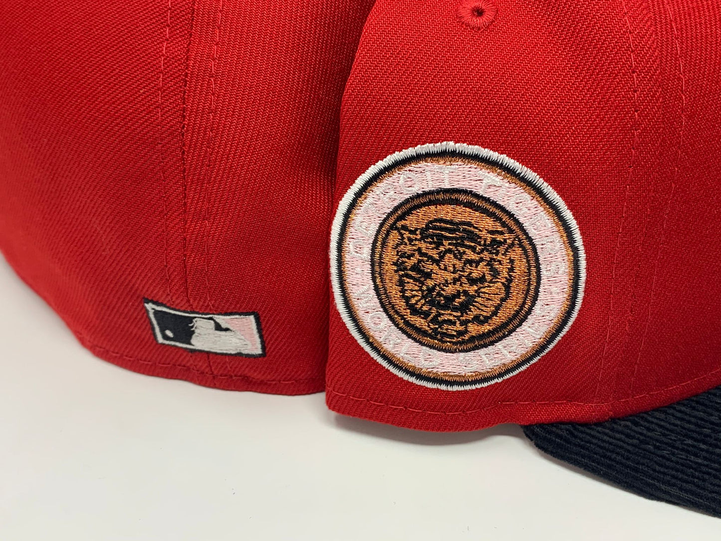 DETROIT TIGERS 1968 WORLD SERIES  "CORDUROY VISOR"  PINK BRIM NEW ERA FITTED HAT