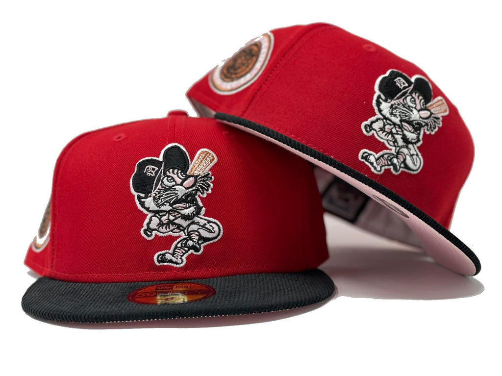 Red Detroit Tigers 1968 World Series Corduroy Visor New Era Fitted