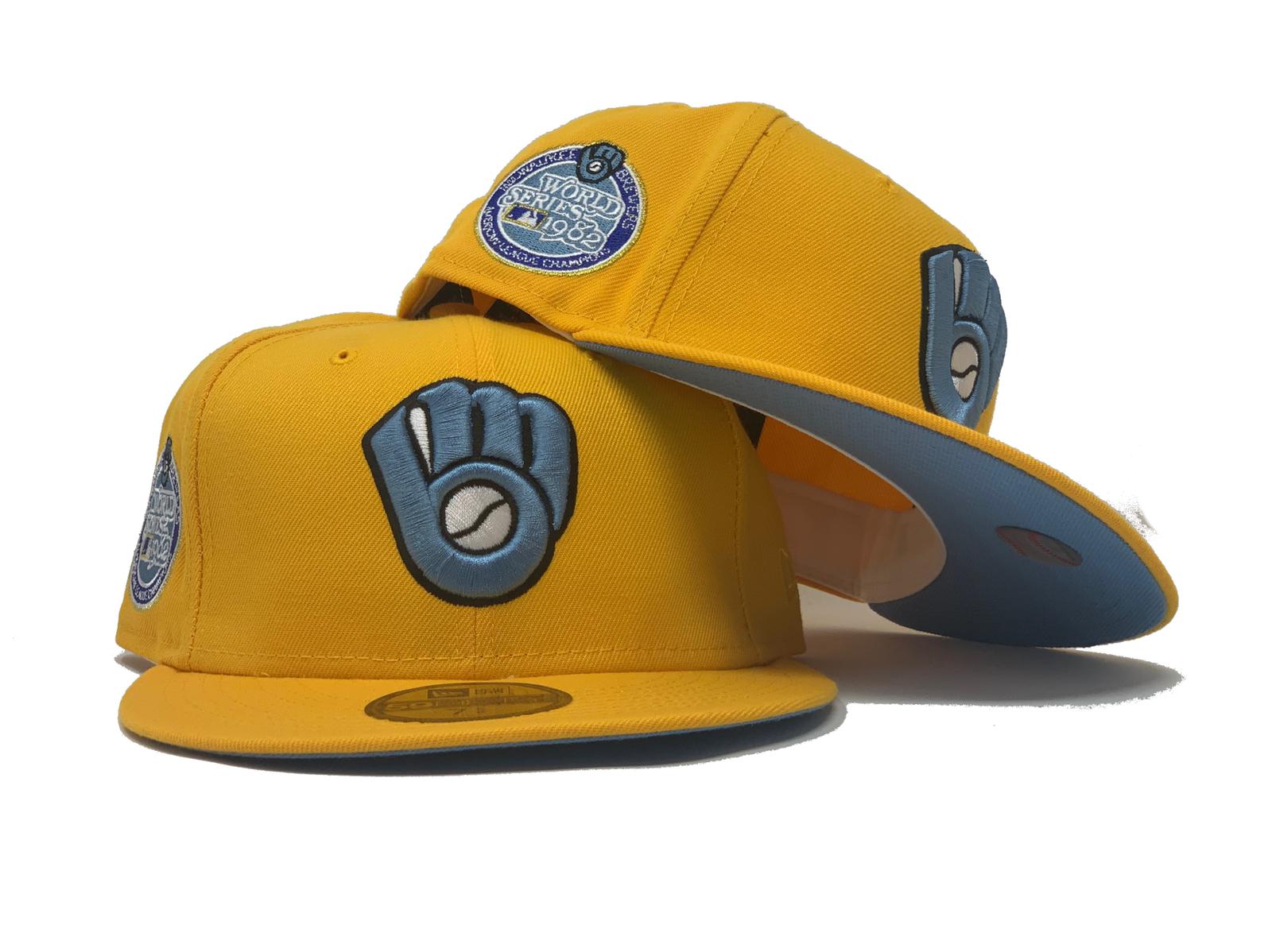 New Era Milwaukee Brewers World Series 1982 Sweet Gingerbread Edition  59Fifty Fitted Hat, EXCLUSIVE HATS, CAPS