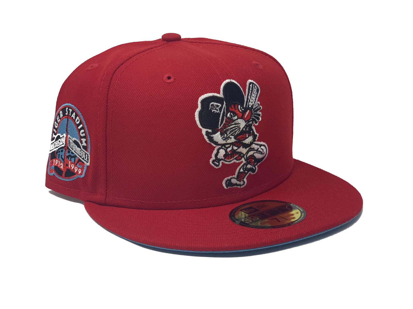 DETROIT TIGERS RED ICY BRIM NEW ERA FITTED HAT