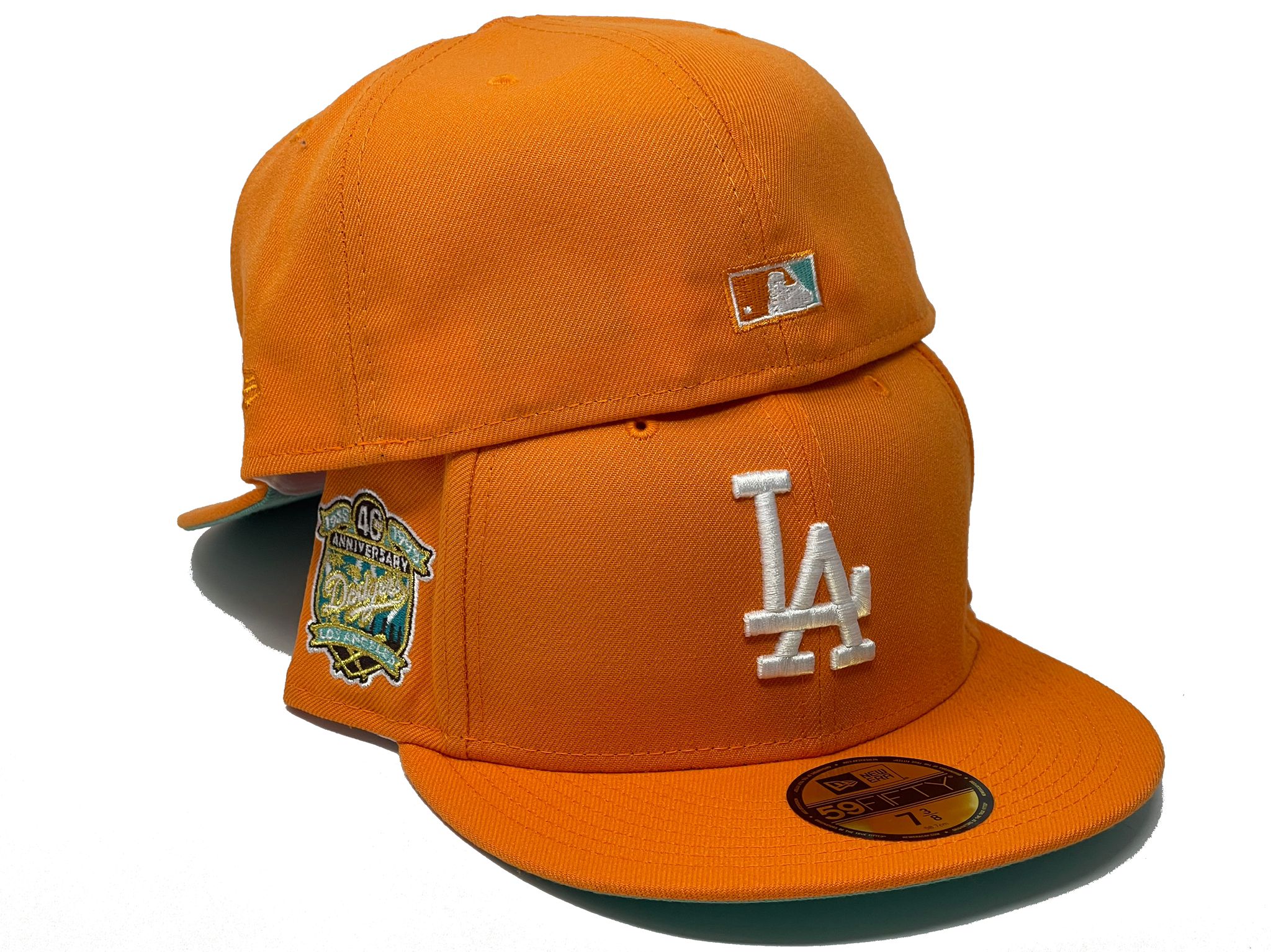 Los Angeles Dodgers Frozen Orange Collection 50th Anniversary Fitted Hat 7 3/8