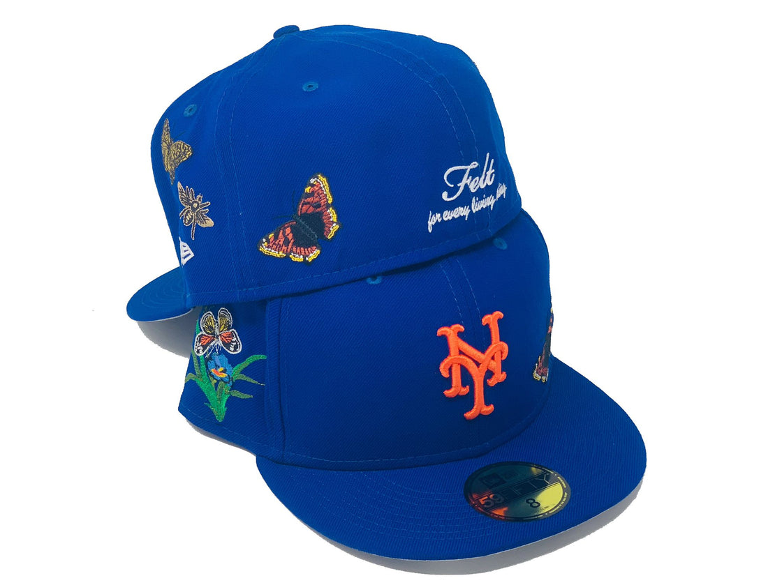 FELT * NEW YORK METS ROYAL BLUE  59FIFTY NEW ERA FITTED HAT