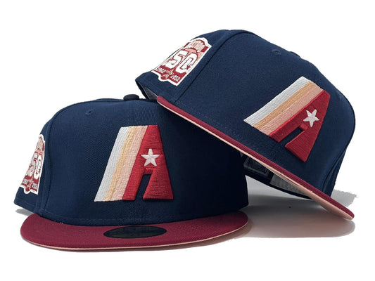 HOUSTON ASTROS 50TH ANNIVERSARY "BLOOD MOON" COLLECTION PEACH BRIM NEW ERA FITTED HAT