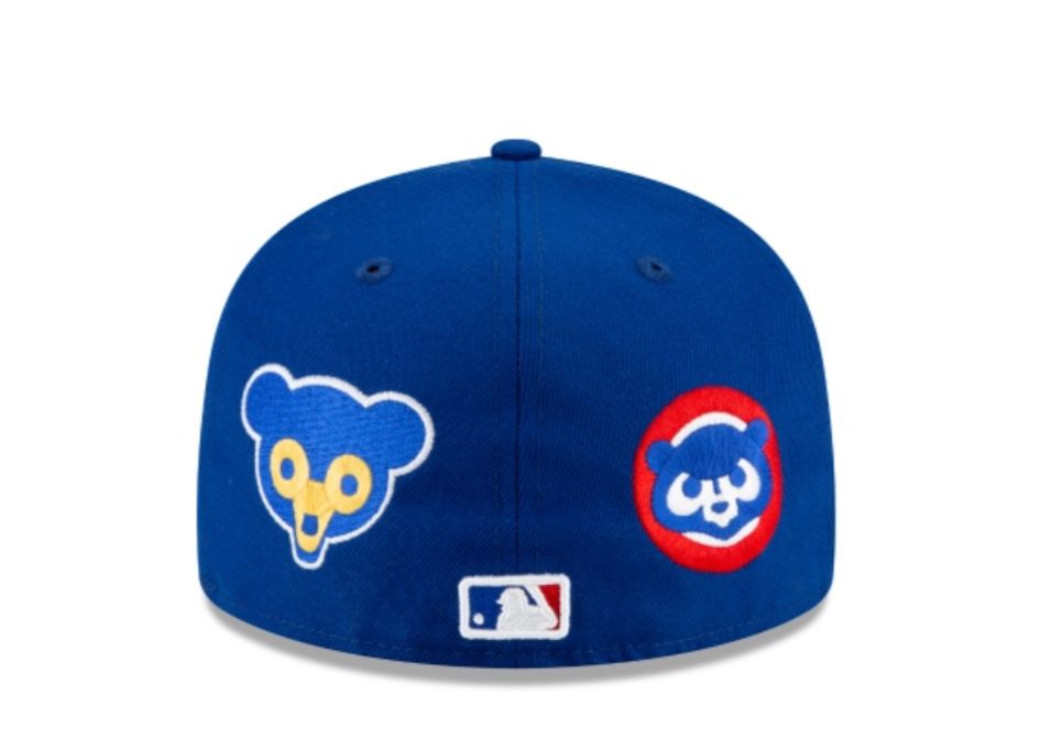 New Era 59Fifty Chicago Cubs Logo Popped Fitted Hat Royal Blue