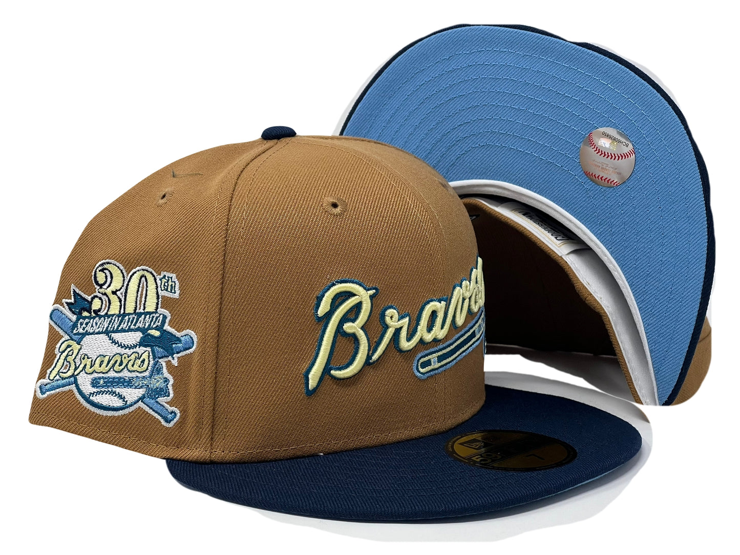 Atlanta braves 30th Anniversary Icy Brim New Era Fitted Hat