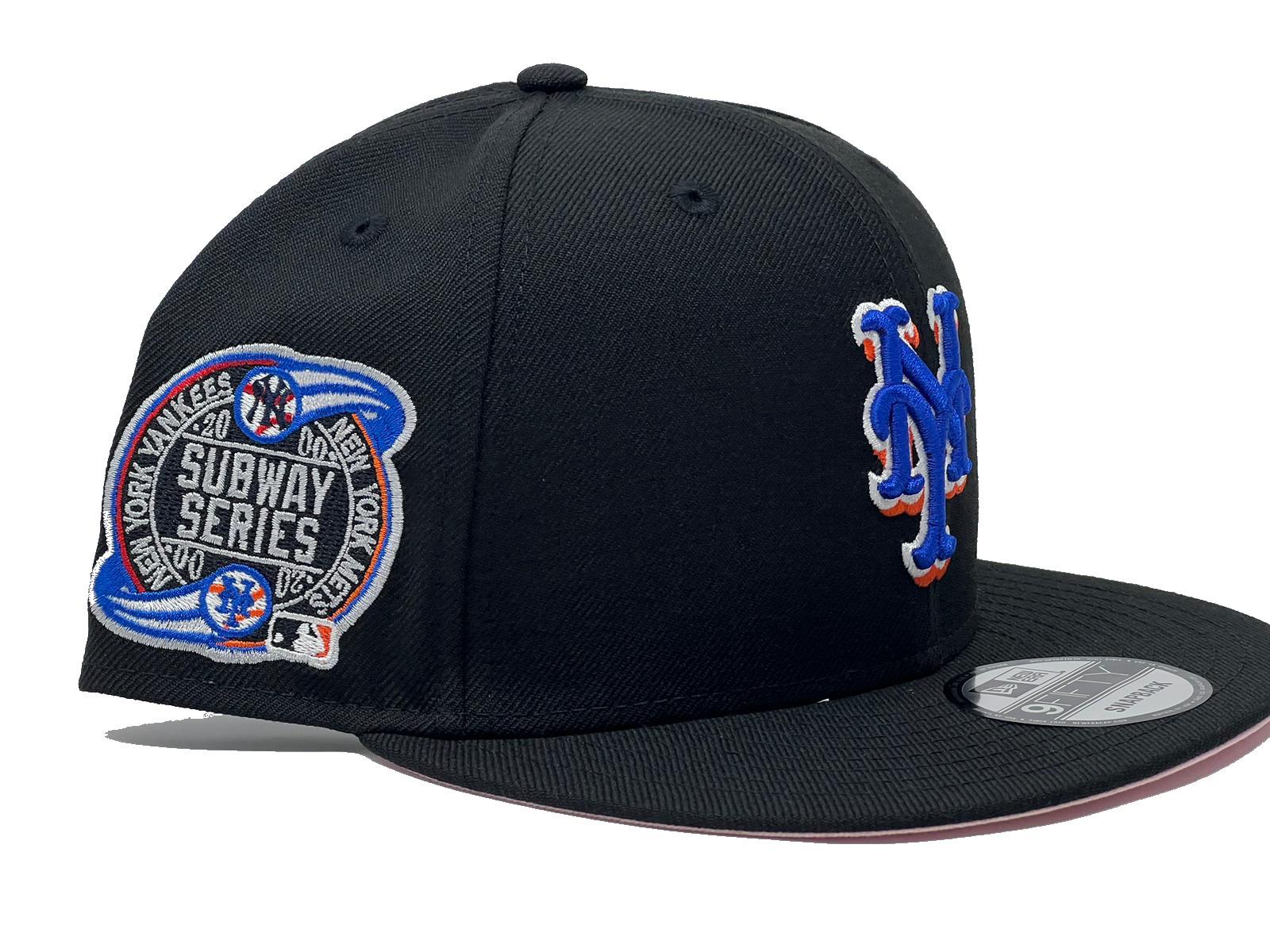 New York Mets New Era Black on Black 9FIFTY Team Snapback Adjustable Hat -  Black