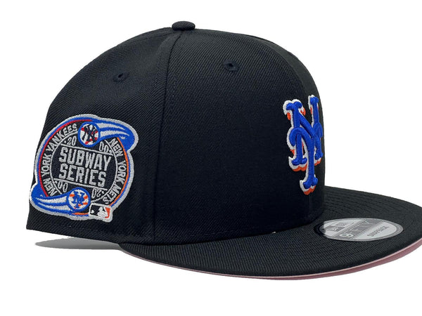 New York Mets 2000 Subway Series New Era 59Fifty Fitted Hats (Black ALT  Pink Under Brim)