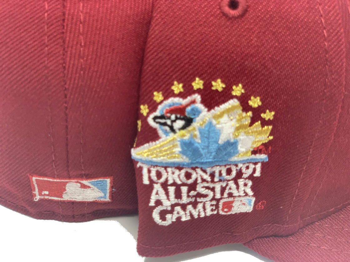 Burgundy Toronto Blue Jays 1991 All Star Game New Era Fitted Hat