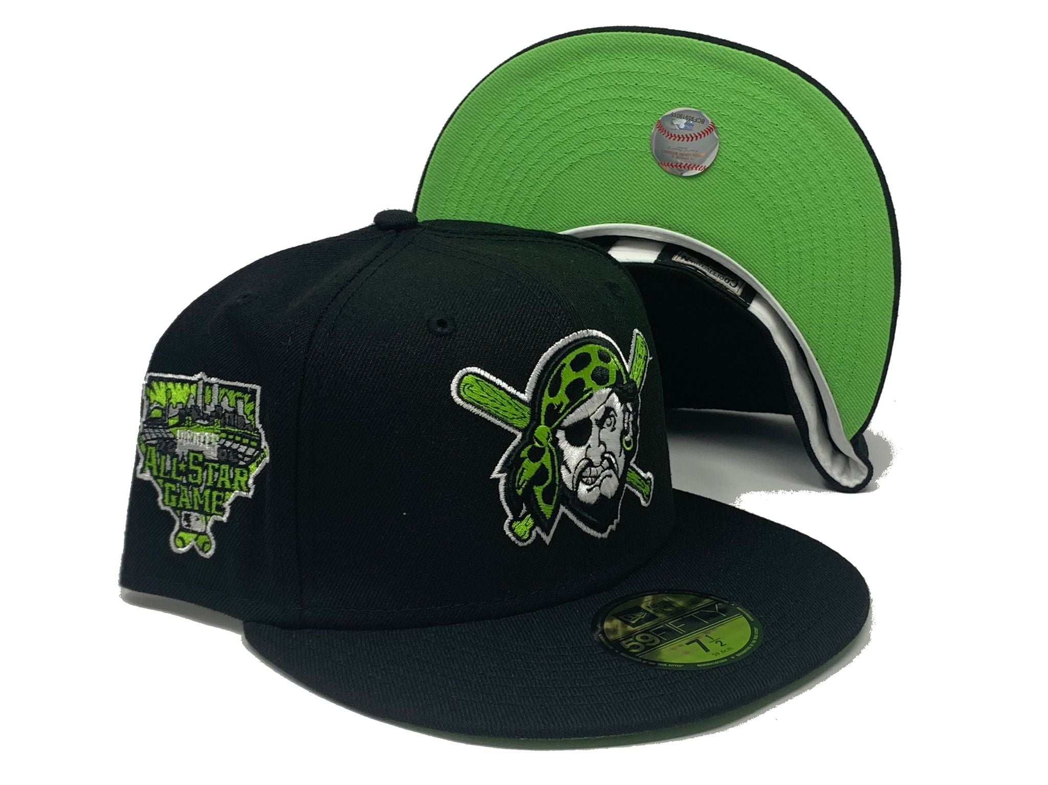 Pittsburgh Pirates Black with Green UV 2006 All Star Game Sidepatch 5950  Hat – Fan Treasures