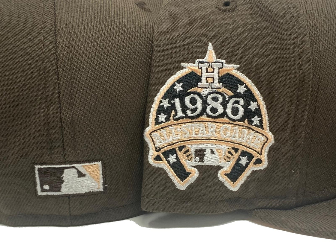 Brown Houston Astros 1986 All Star Game Custom New Era Fitted Hat