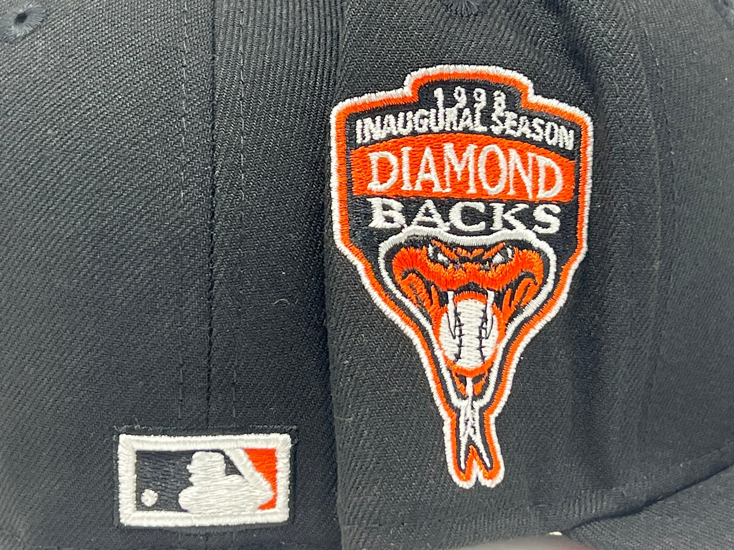 Arizona Diamondbacks 1998 Inaugural Season Black Orange Brim New Era Fitted Hat