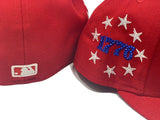 Red Philladelphia Phillies MLB Crystal Icons New Era Fitted Hat