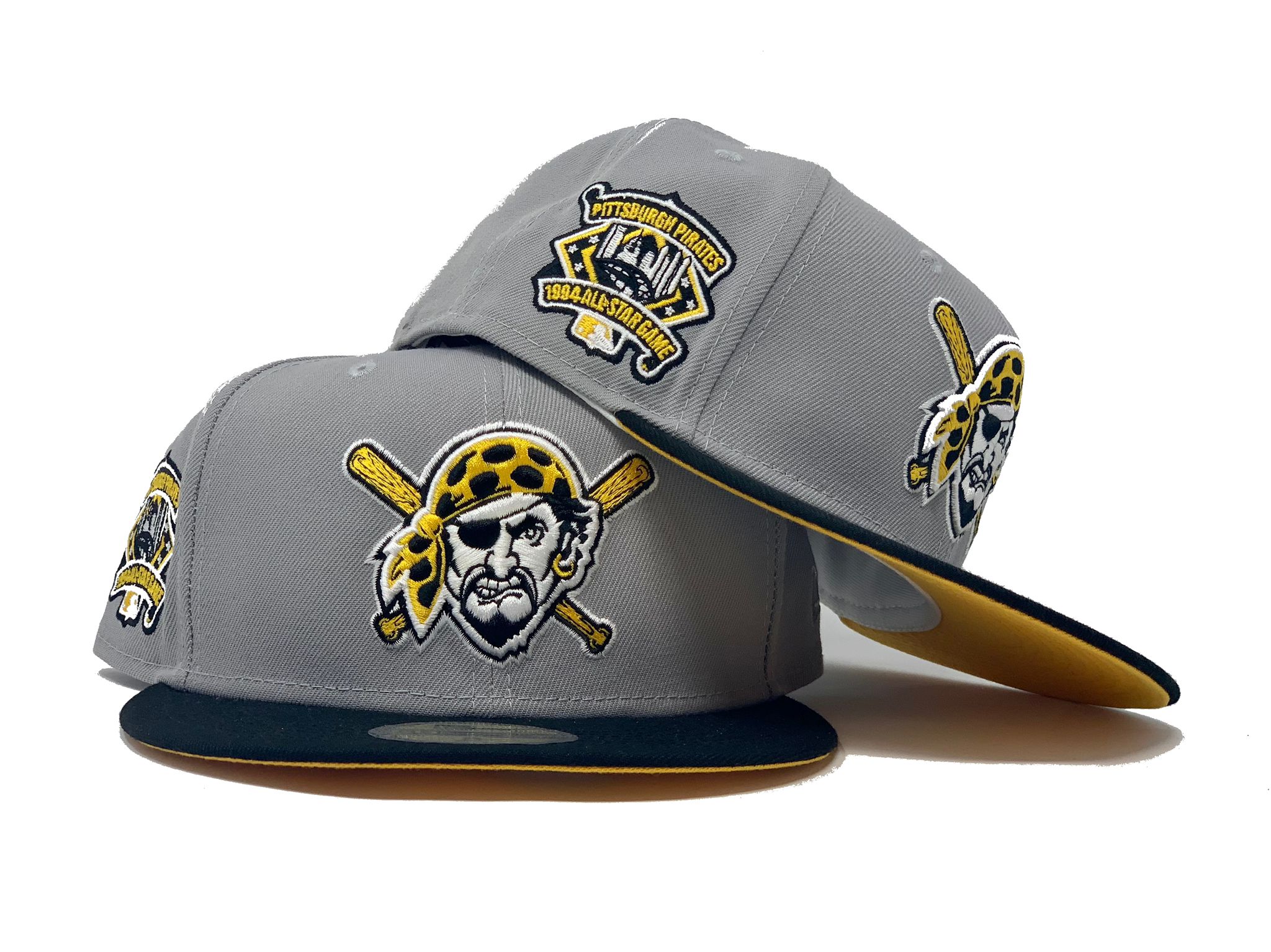 Youth Pittsburgh Pirates Team Streak Grey Fitted Hat