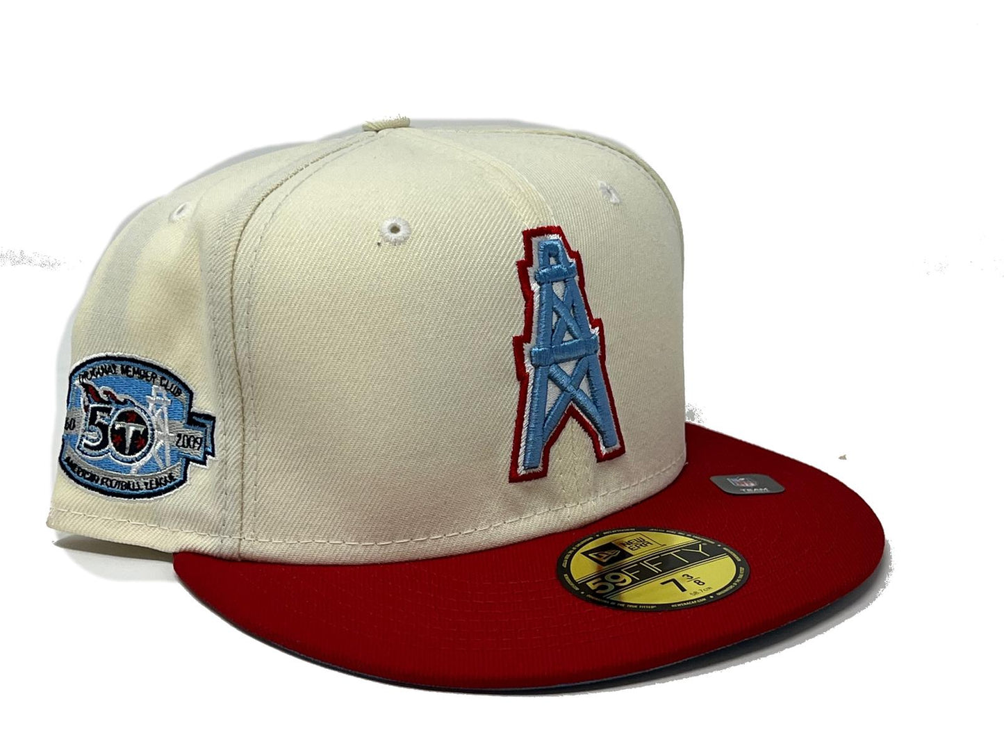 HOUSTON OILERS 50TH ANNIVERSARY "NFL COLLECTION" ICY BRIM 59FIFTY NEW ERA FITTED HAT