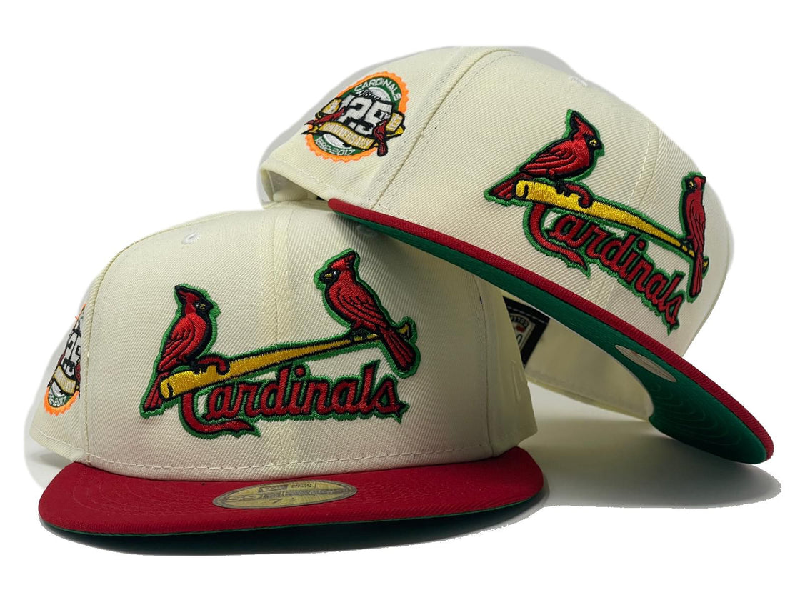 ST. LOUIS CARDINALS 125 ANNIVERSARY GREEN BRIM NEW ERA FITTED HAT