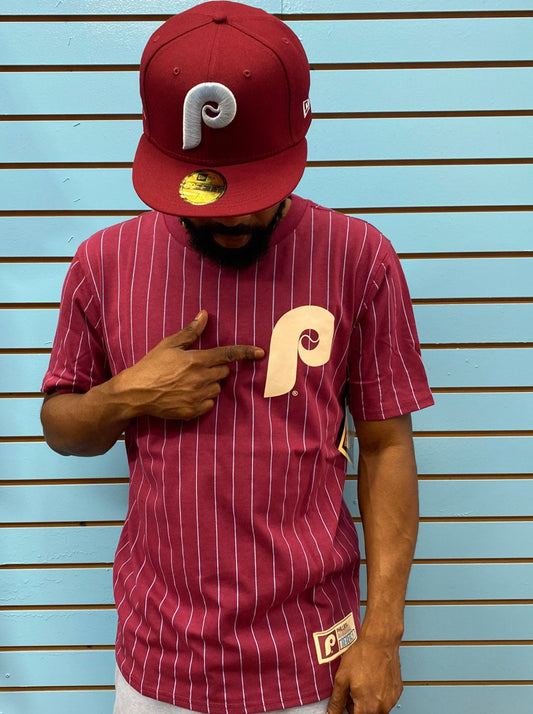 PHILADELPHIA PHILLIES PIN STRIPE NEW ERA SHIRT