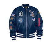 ALPHA X NEW ERA DETROIT TIGERS WORLD SERIES REVERSIBLE M-1 BOMBER JACKET