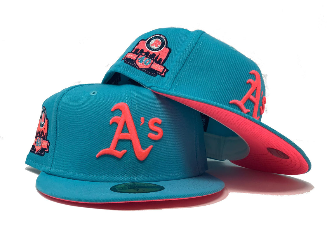 Vice Blue Oakland Athletics 40th Anniversary 59fifty New Era Fitted