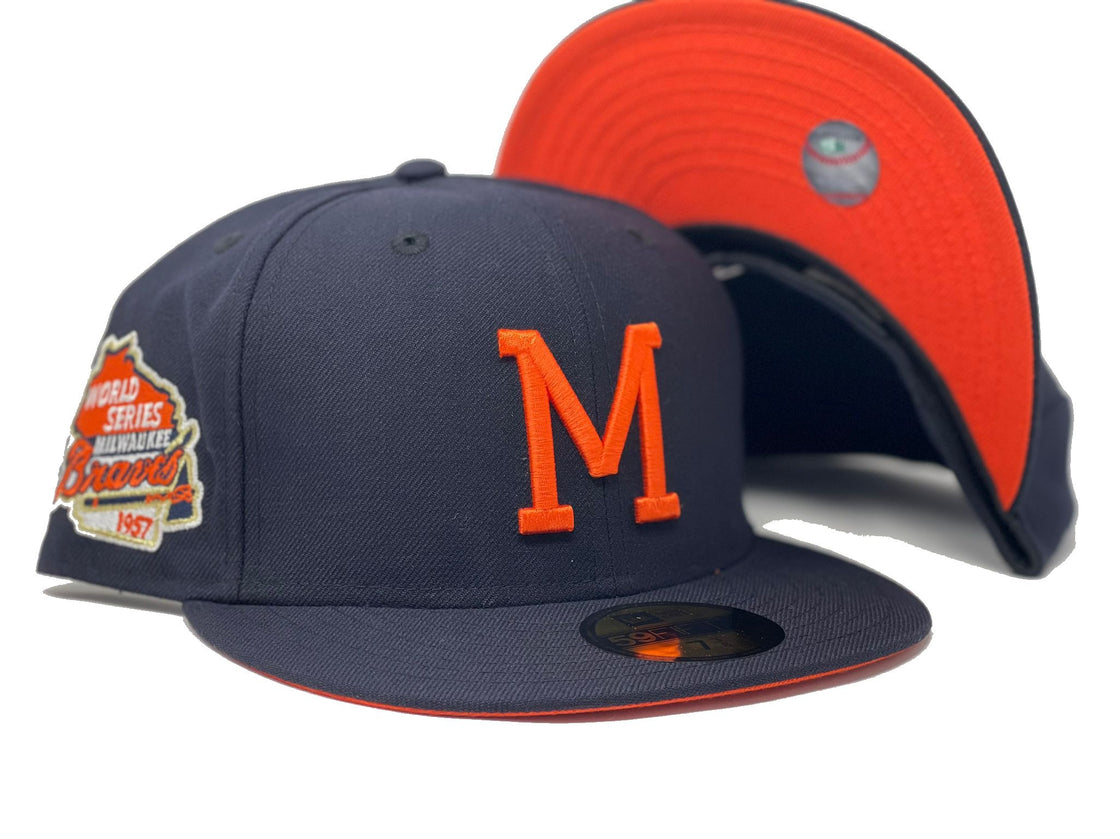 Milwaukee Brewers 1957 World Series Custom New Era Fitted Hat