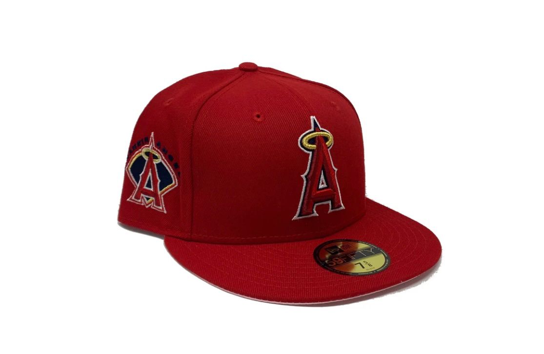 Red Los Angeles Angels Strawberry Refreshner New Era Fitted Hat