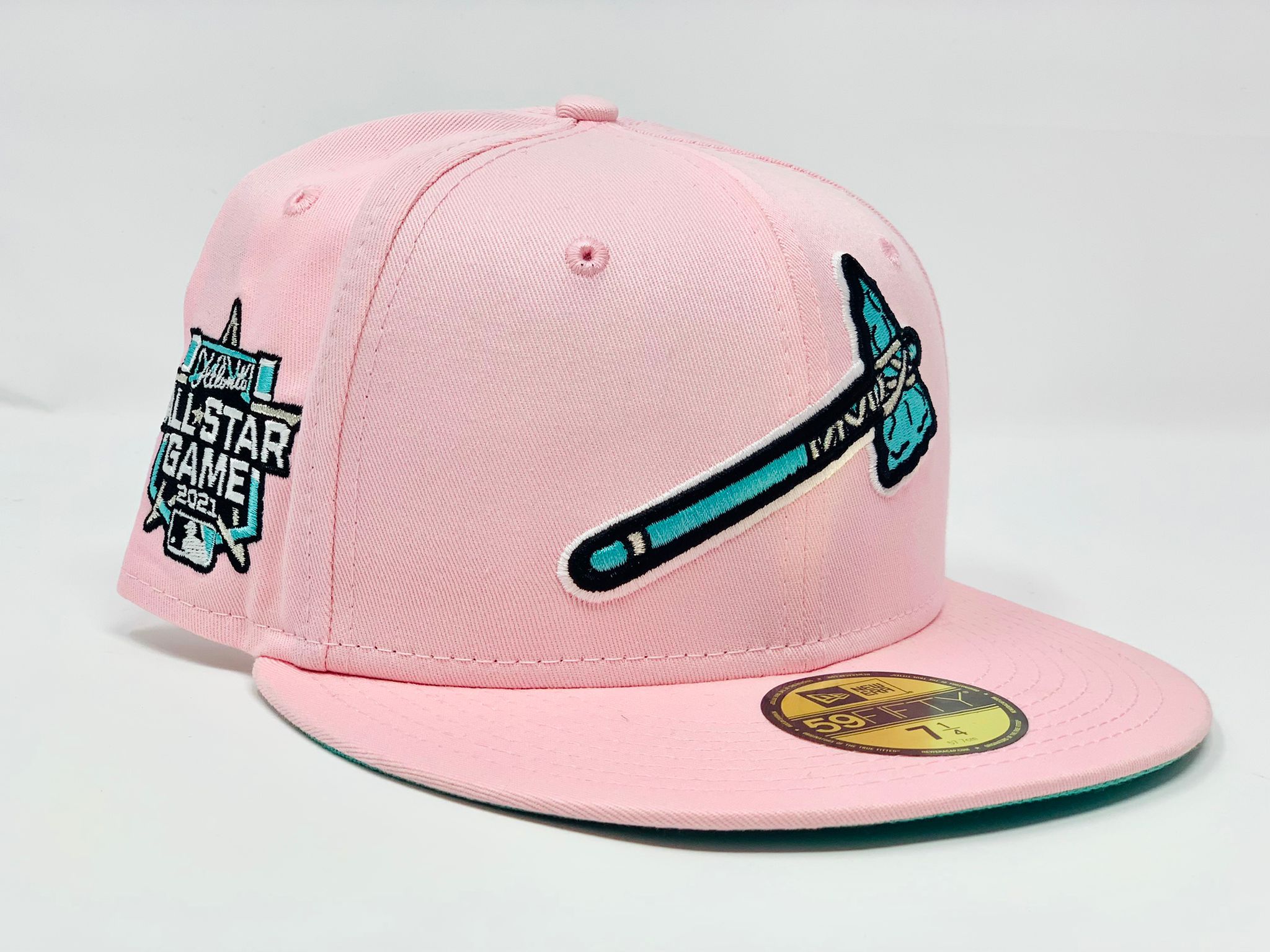New Era 59FIFTY Jae Tips Forever Atlanta Braves 2000 All Star Game Patch Hat - Pink, Lime Green Pink/Lime Green / 7 7/8