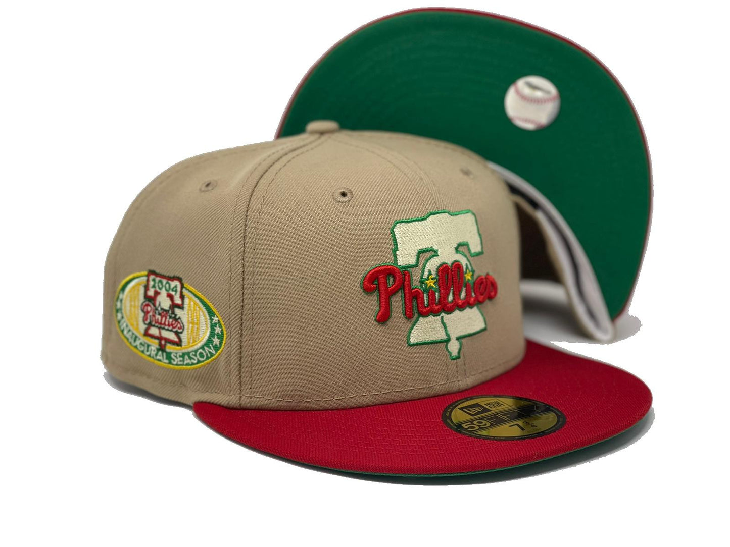 PHILADELPHIA PHILLIES 2004 INAUGURAL SEASON "COLOR BLIND" PACK NEW ERA FITTED HAT