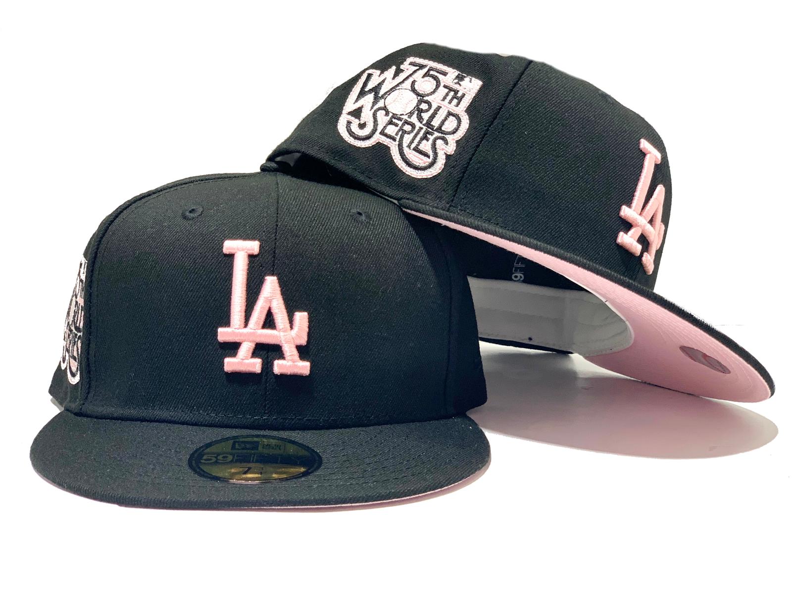 Dodgers New Era Fitted 59fifty 75th WS Chrome Brown Cap Hat Pink UV – THE  4TH QUARTER