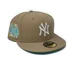 NEW YORK YANKEES SUBWAY SERIES CAMEL CLEAR MINT BRIM NEW ERA FITTED HAT