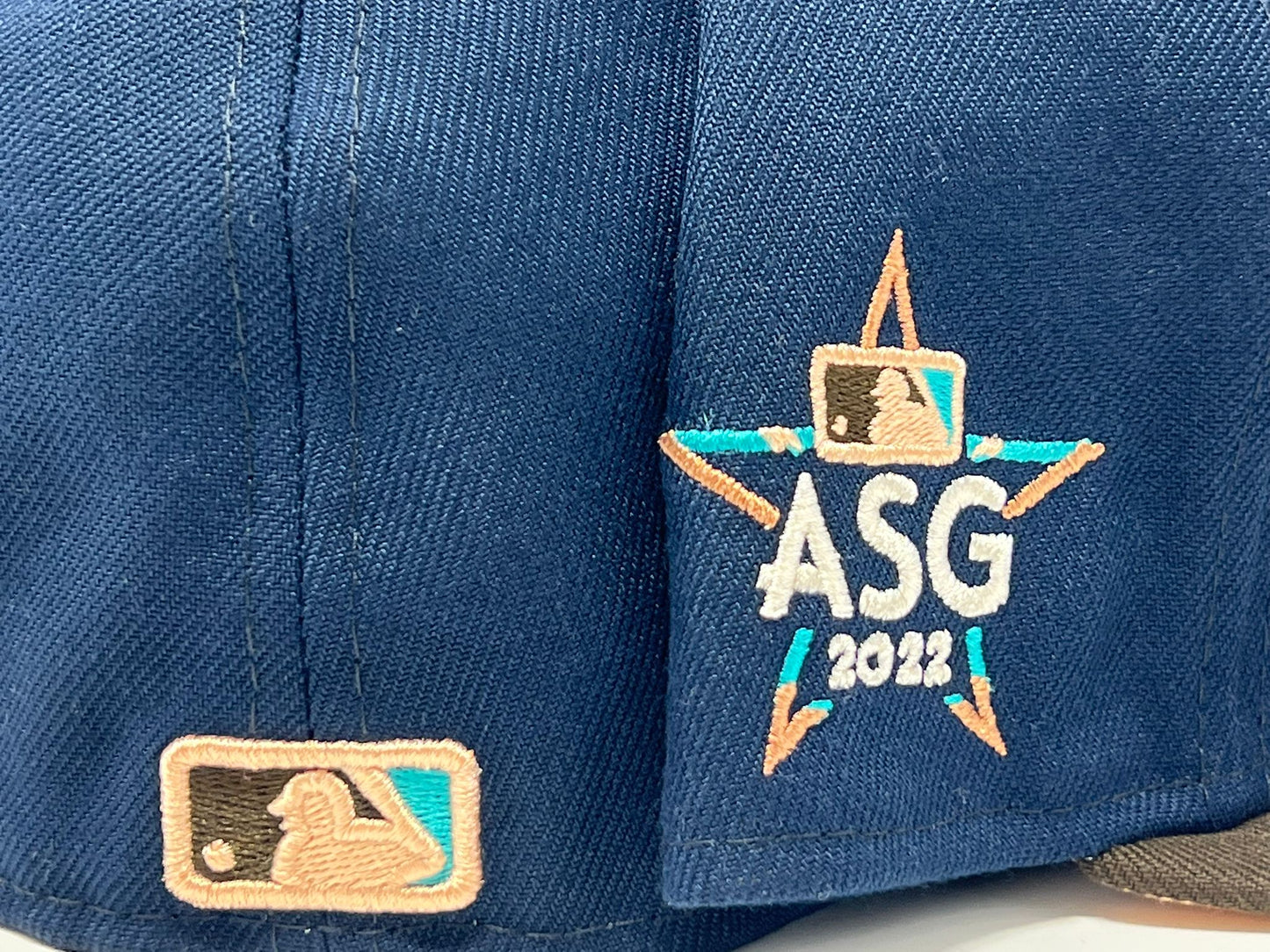 Cleveland  Guardians 2022 All Star Game Light Navy Brown Visor Peach Brim New Era Fitted Hat
