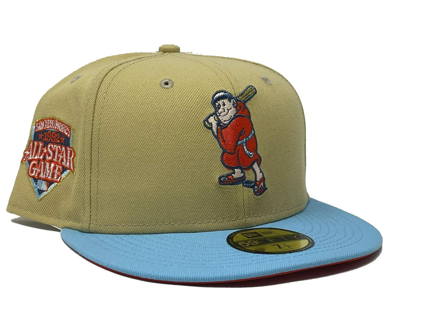 SAN DIEGO PADRES 1992 ALL STAR GAME "SUNRISE GRADIENT" ORANGE BRIM NEW ERA FITTED HAT