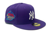 NEW YORK YANKEES 1999 WORLD SERIES PURPLE PINK BRIM NEW ERA FITTED HAT