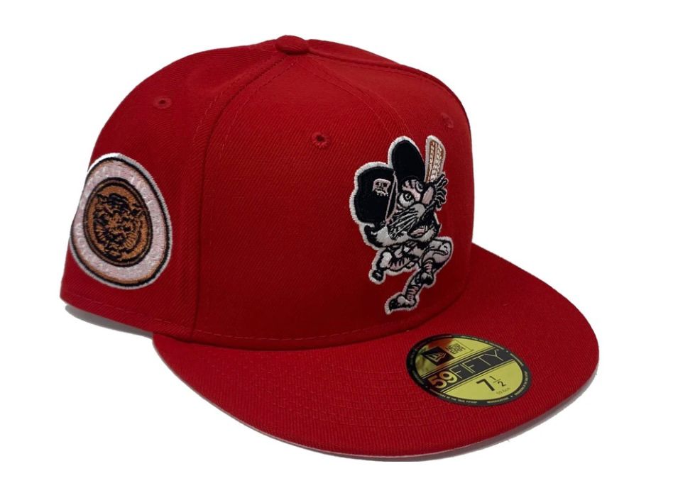 Detroit Tigers New Era 1968 World Series Champions Red Undervisor 59FIFTY  Fitted Hat - Black
