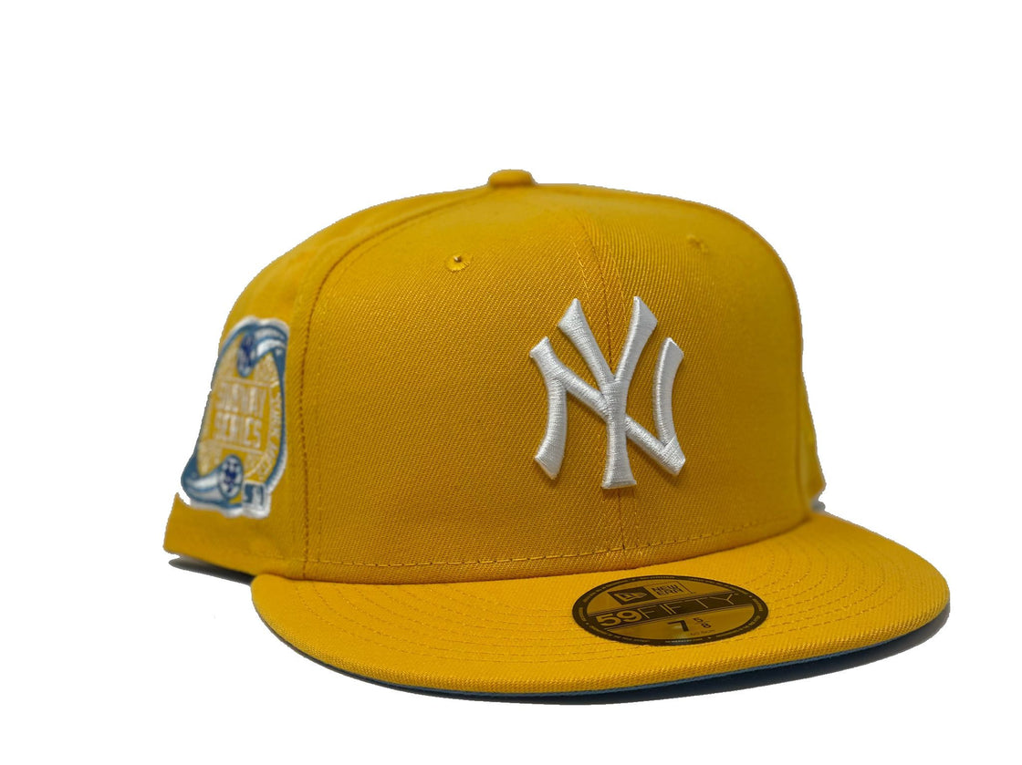 Yellow New York Yankees Subway Series Custom New Era Fitted Hat