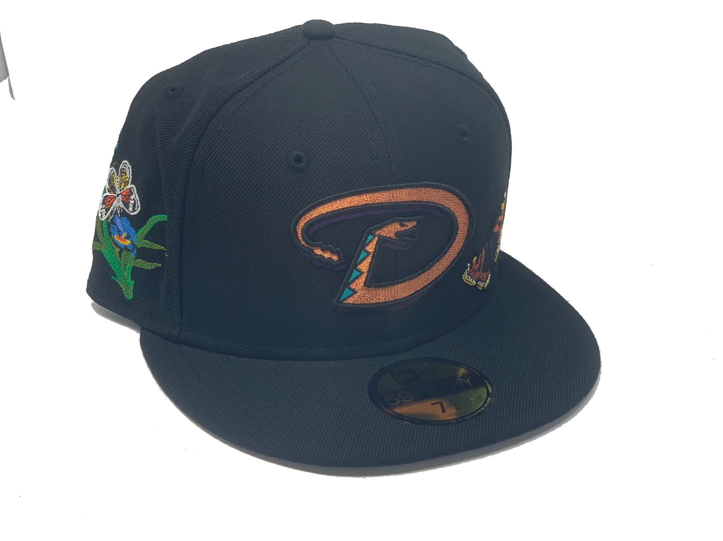 FELT * ARIZONA DIAMONDBACKS BLACK 59FIFTY NEW ERA FITTED HAT